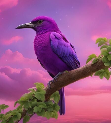 a purple bird