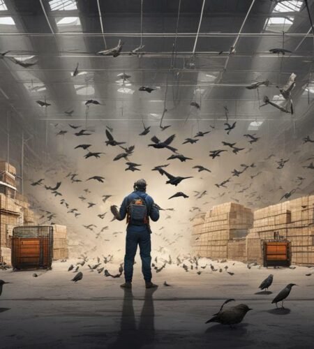 how to get birds out of a warehouse