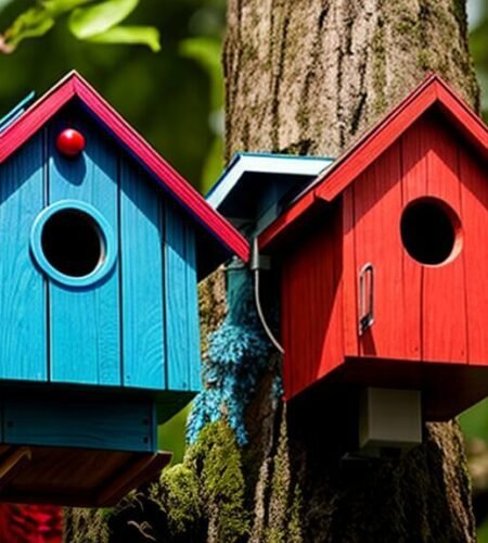 Where do birds relax in their houses?