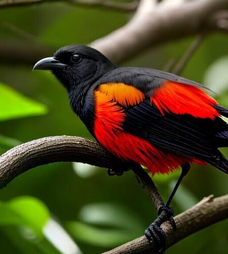 what bird is black and orange