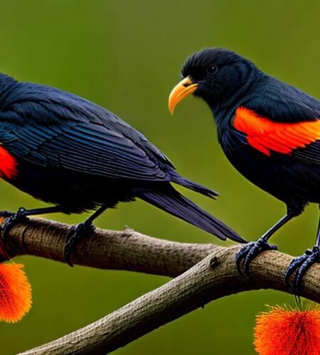 what bird is black and orange